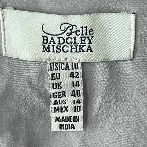 Belle Badgley Mischka Women’s Viscose Ombré Beaded Cocktail Party Dress size 10 - Picture 9 of 15